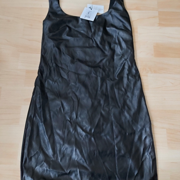 Revamped Faux Leather Dress - Picture 2 of 9
